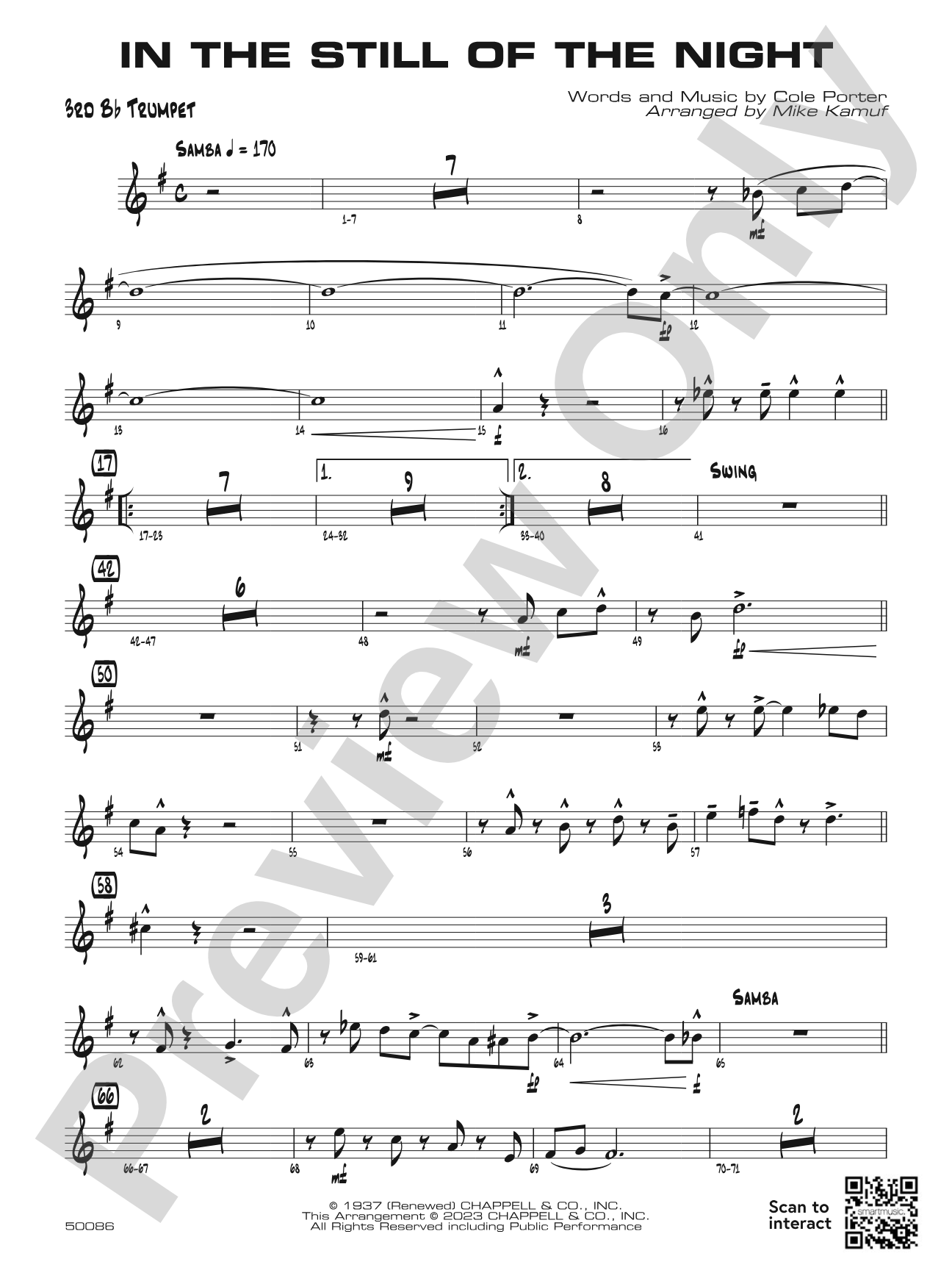 In the Still of the Night: 3rd B-flat Trumpet