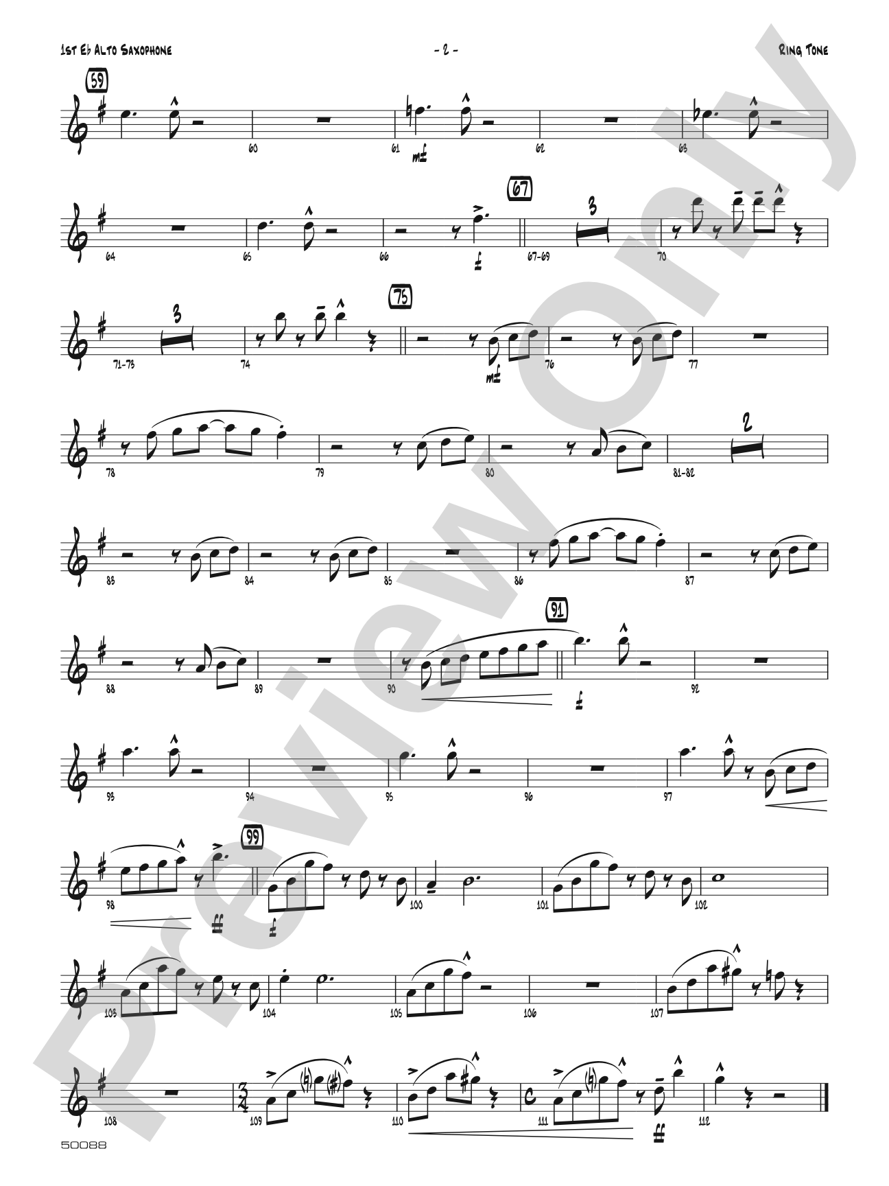 Ring Tone: Jazz Ensemble Conductor Score & Parts