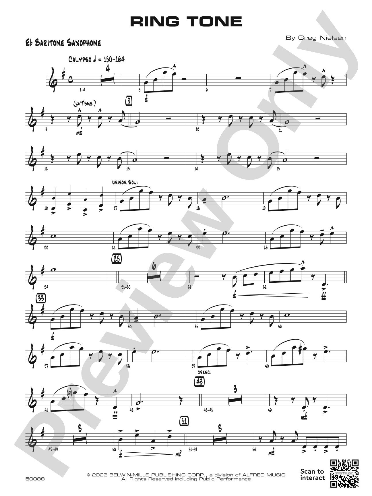 Ring Tone: E-flat Baritone Saxophone