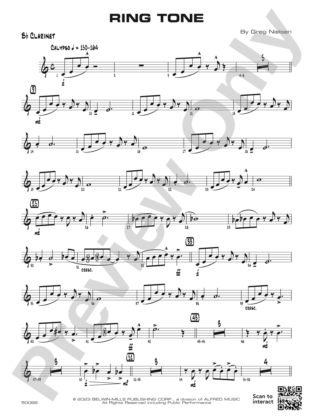 Ring Tone: 1st B-flat Clarinet