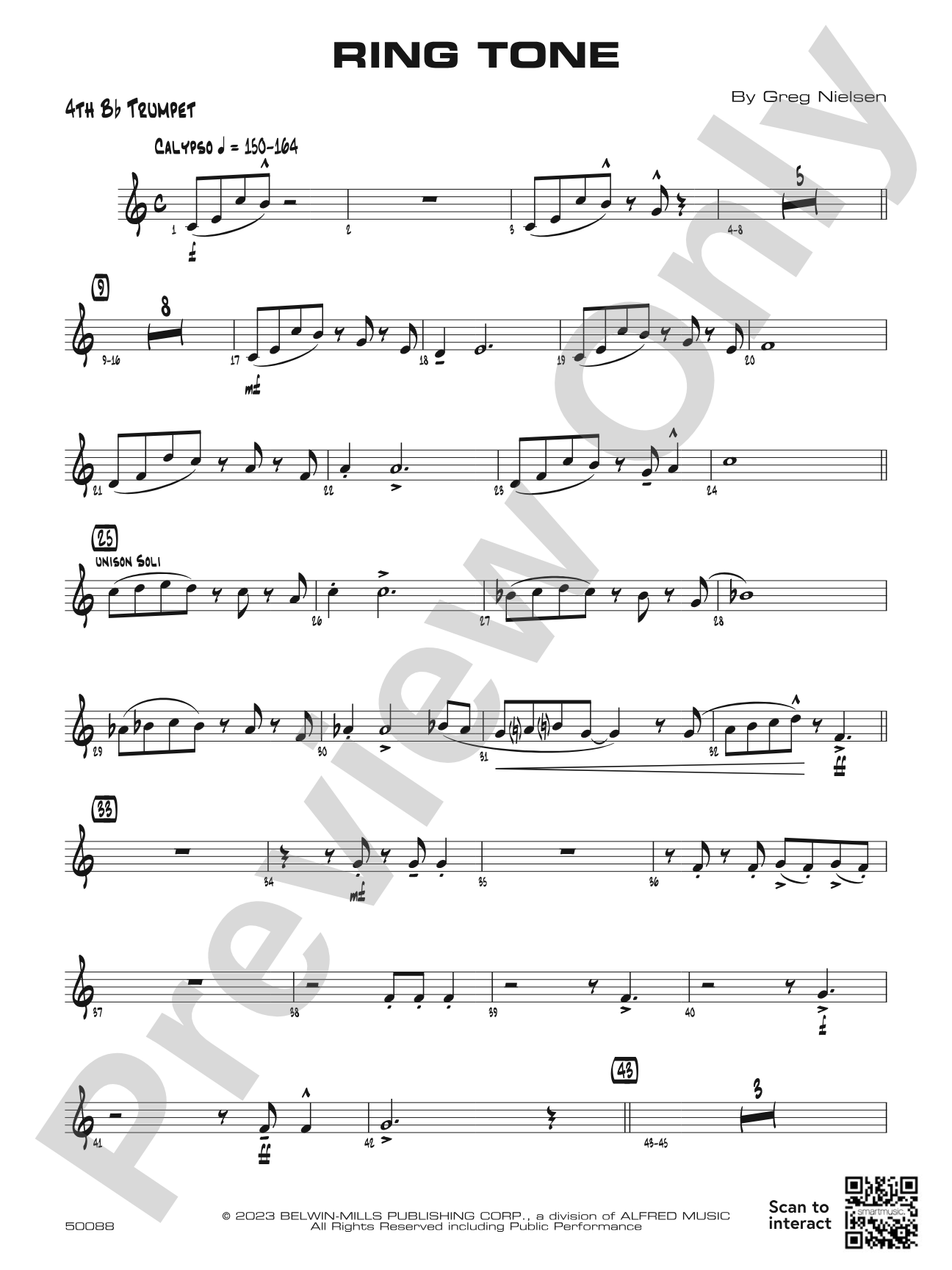 Ring Tone: 4th B-flat Trumpet