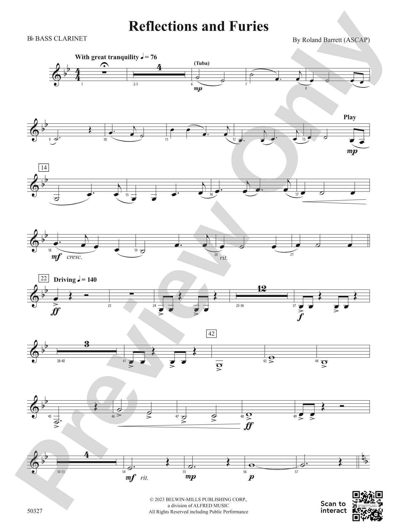 Reflections and Furies: B-flat Bass Clarinet