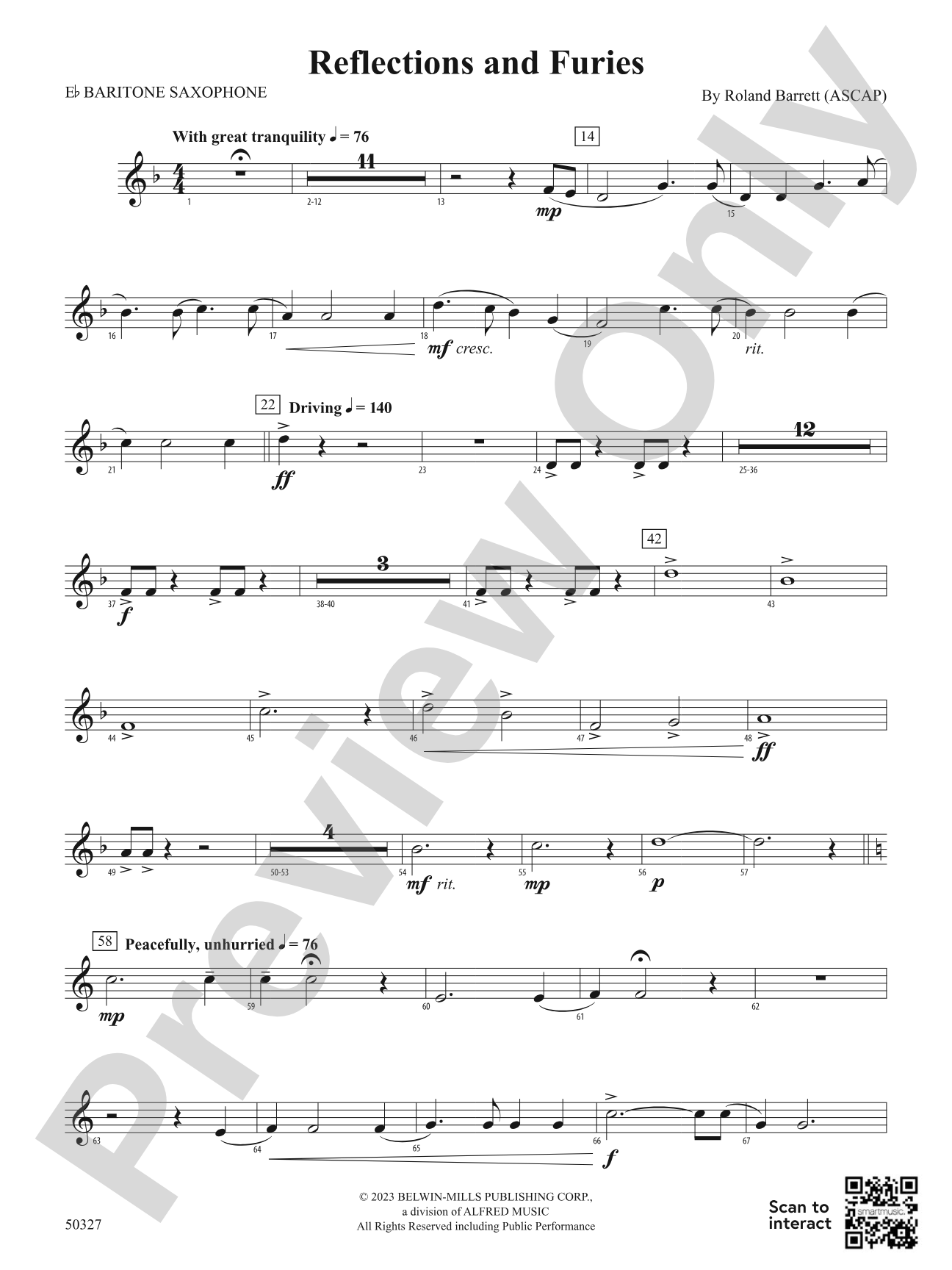 Reflections and Furies: E-flat Baritone Saxophone