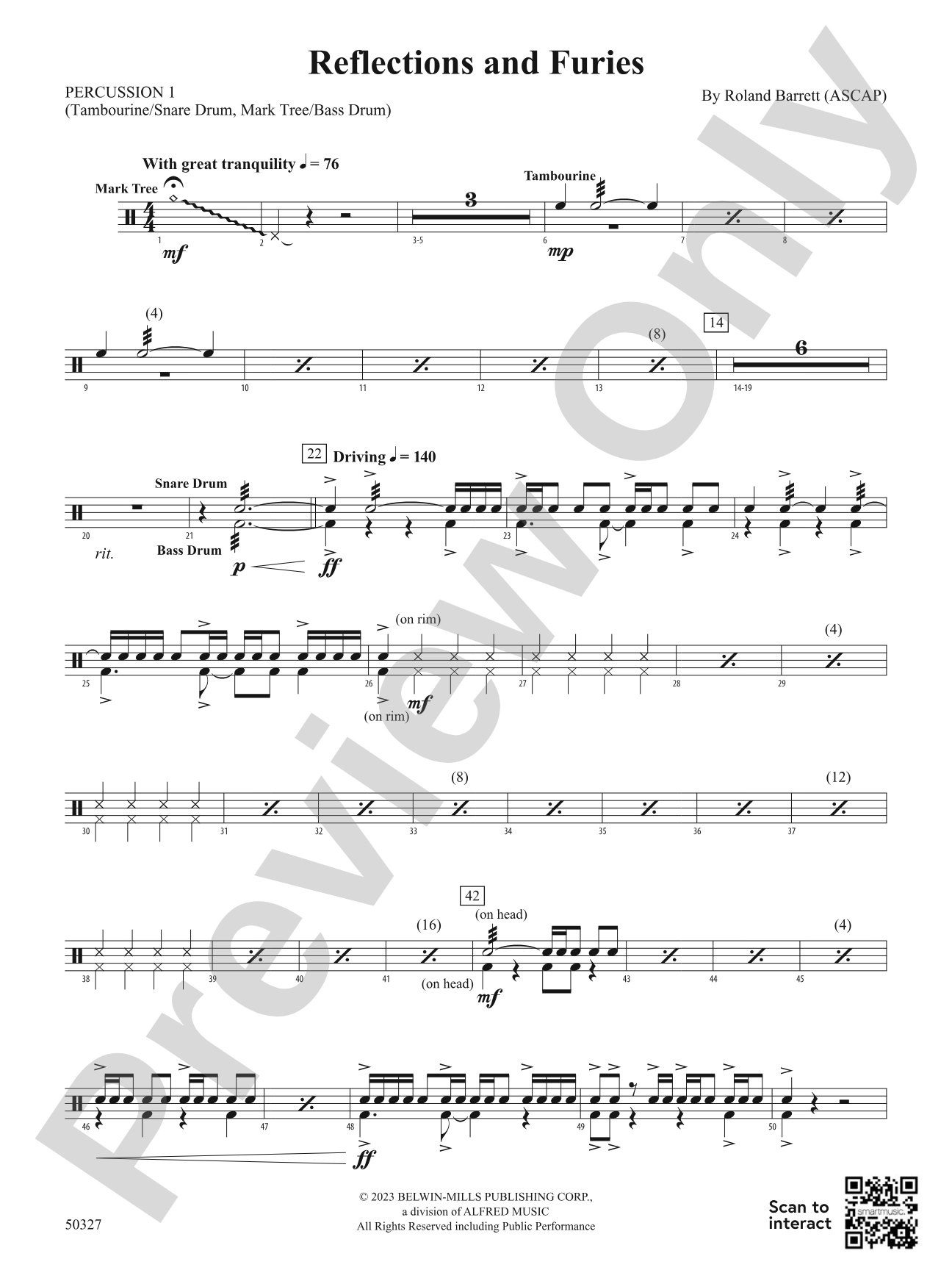 Reflections and Furies: 1st Percussion