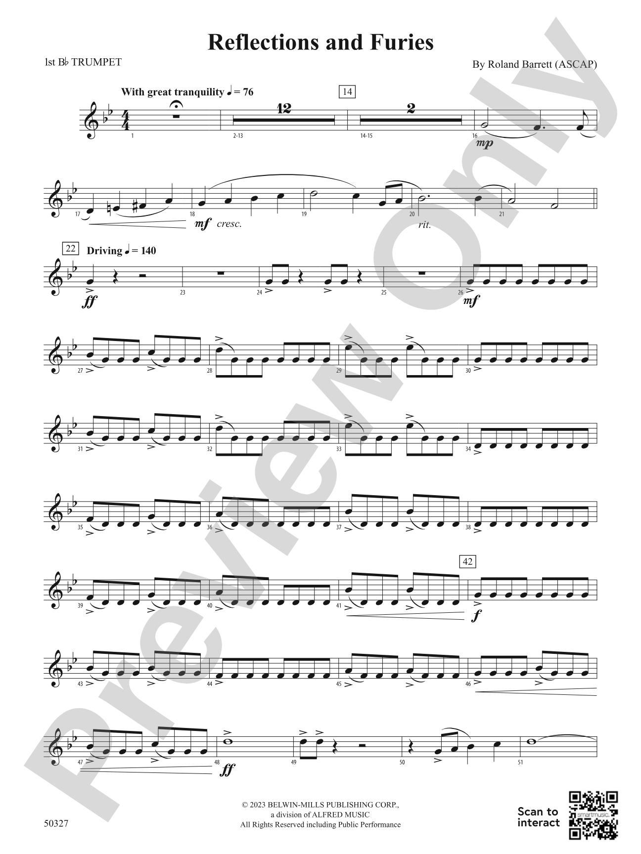 Reflections and Furies: 1st B-flat Trumpet