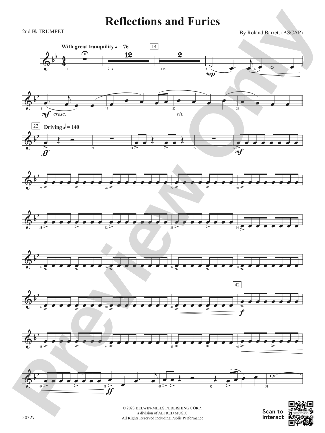 Reflections and Furies: 2nd B-flat Trumpet