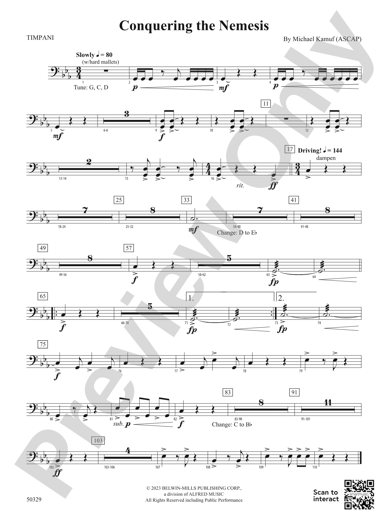 Conquering the Nemesis: Timpani