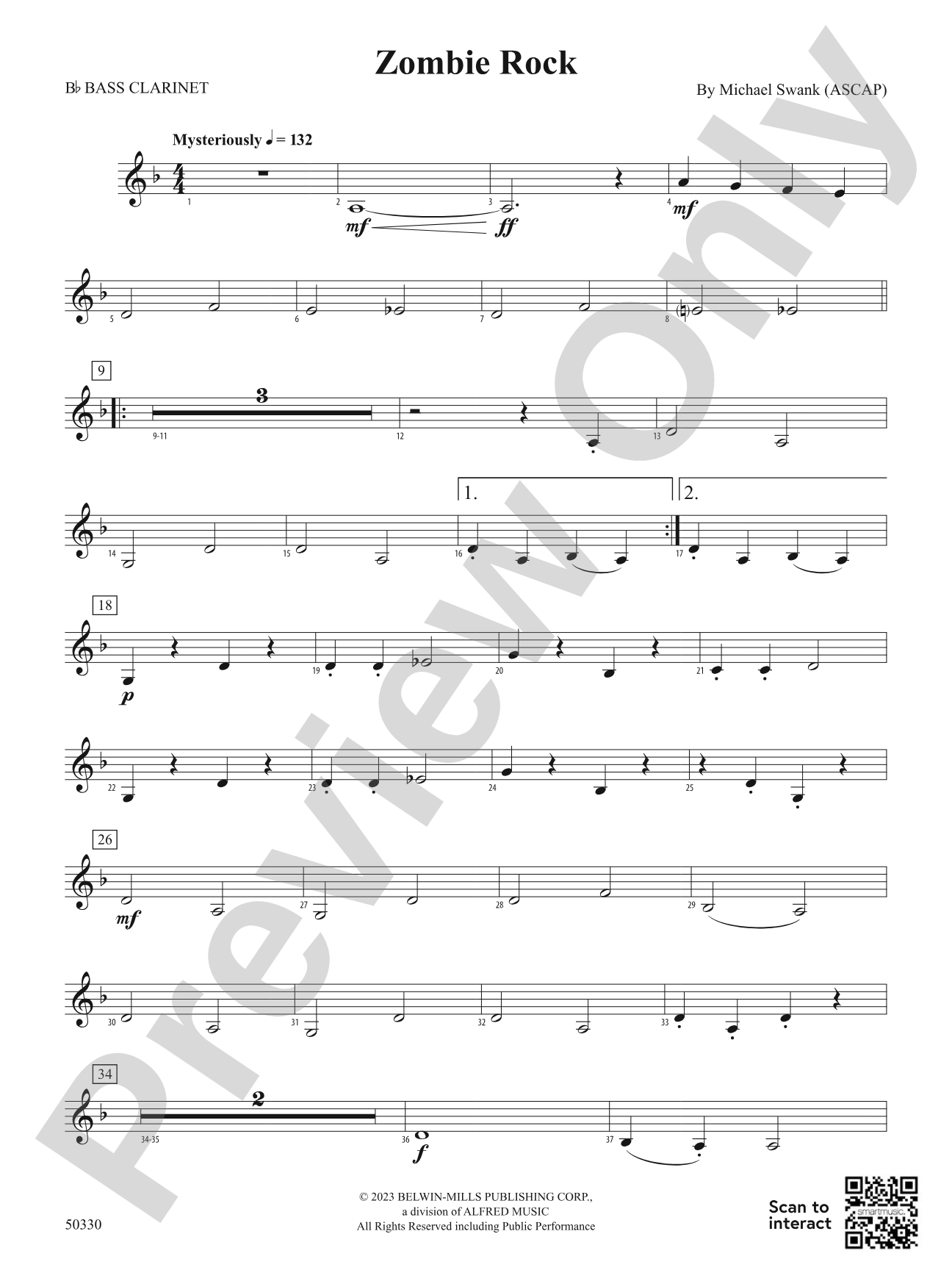 Zombie Rock: B-flat Bass Clarinet