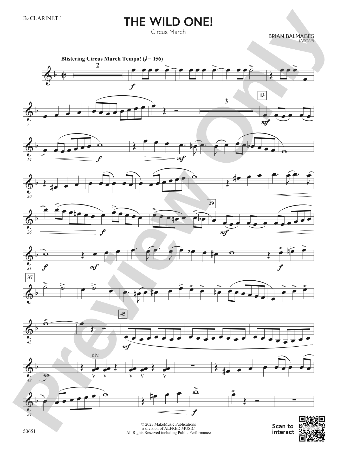 The Wild One!: 1st B-flat Clarinet