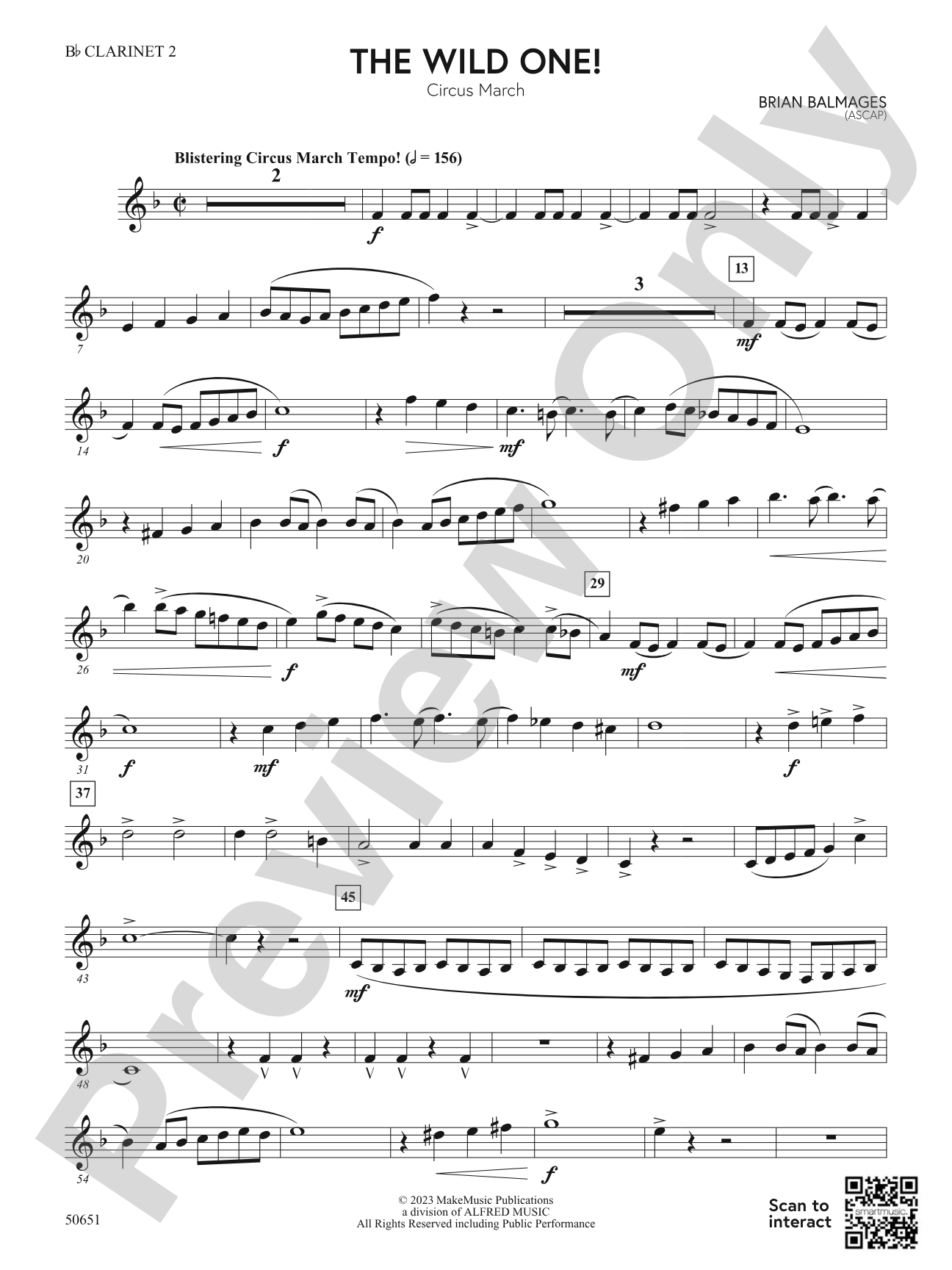 The Wild One!: 2nd B-flat Clarinet