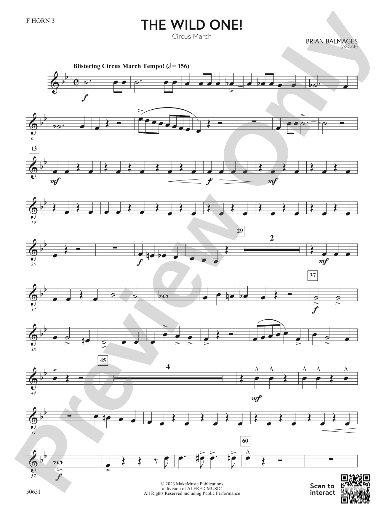 The Wild One!: 3rd F Horn