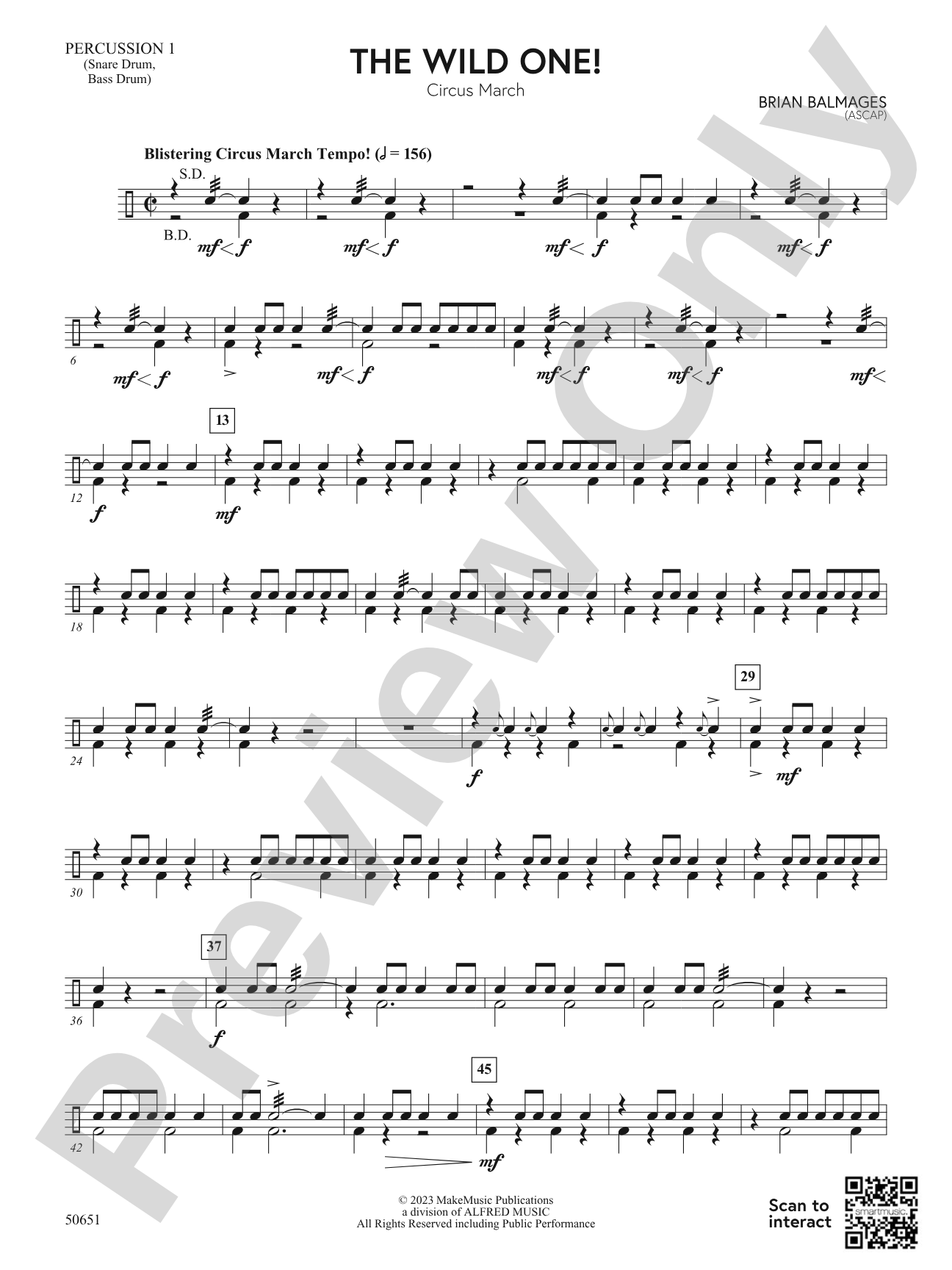The Wild One!: 1st Percussion