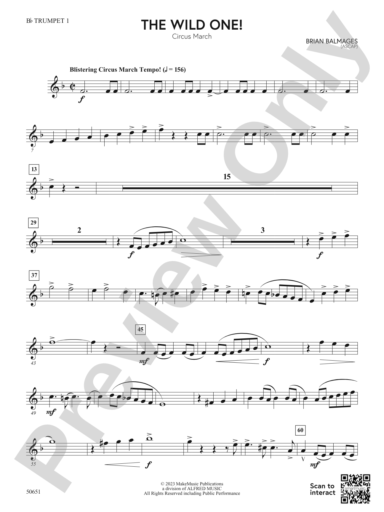 The Wild One!: 1st B-flat Trumpet