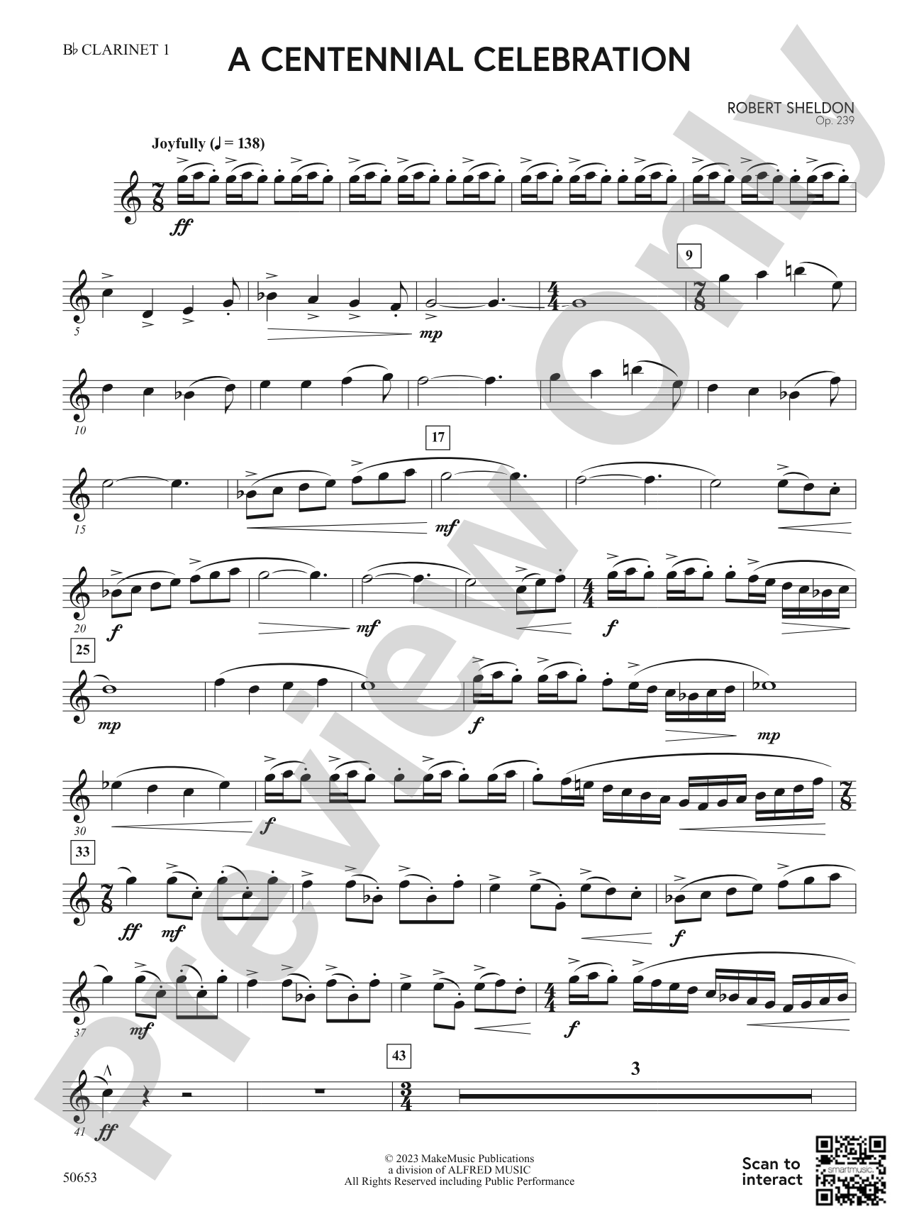 A Centennial Celebration: 1st B-flat Clarinet