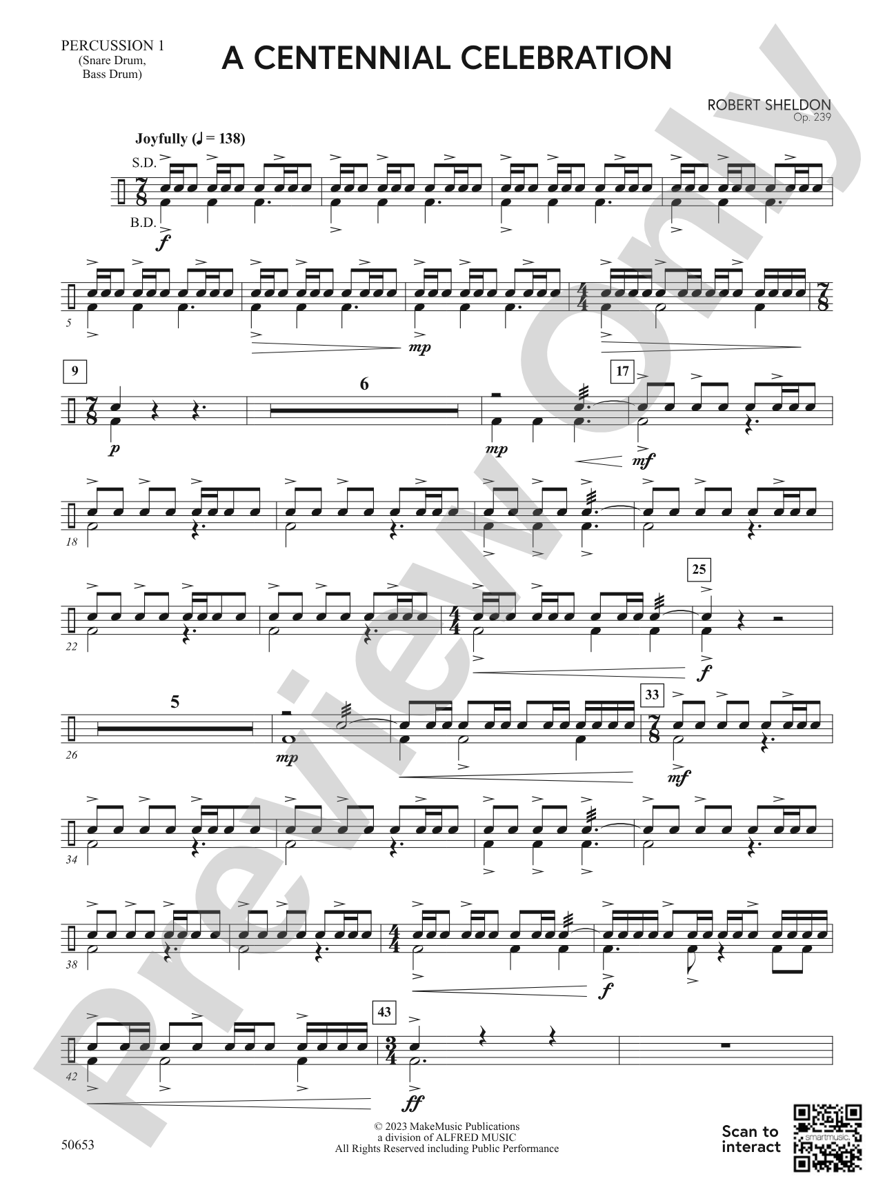 A Centennial Celebration: 1st Percussion