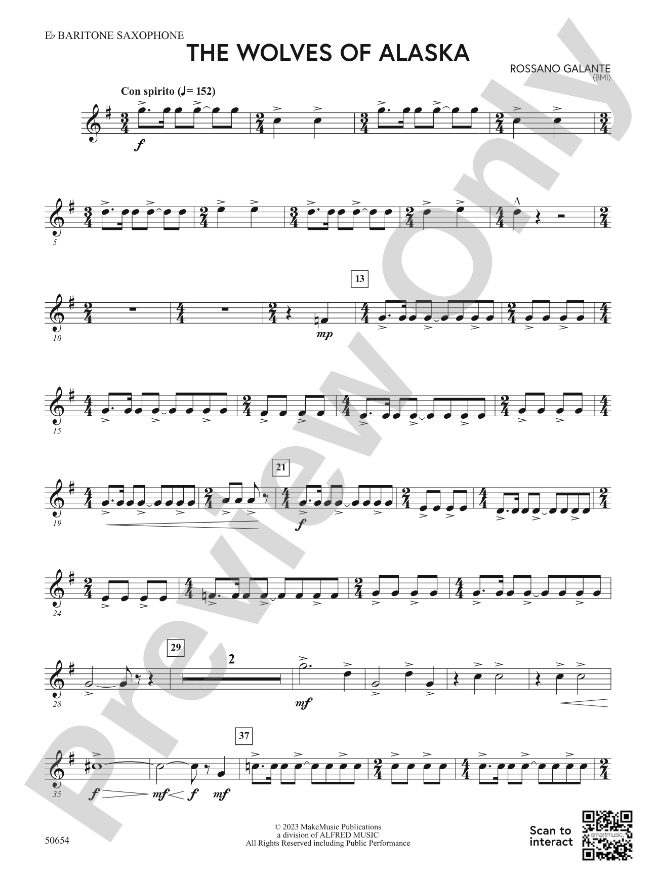 The Wolves of Alaska: E-flat Baritone Saxophone