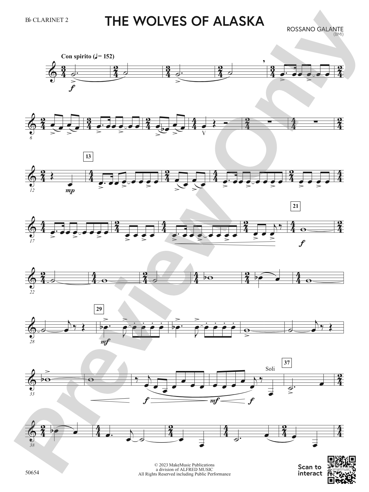 The Wolves of Alaska: 2nd B-flat Clarinet