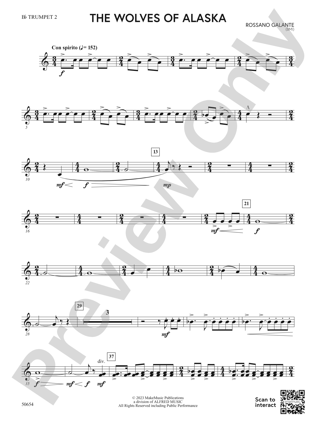 The Wolves of Alaska: 2nd B-flat Trumpet