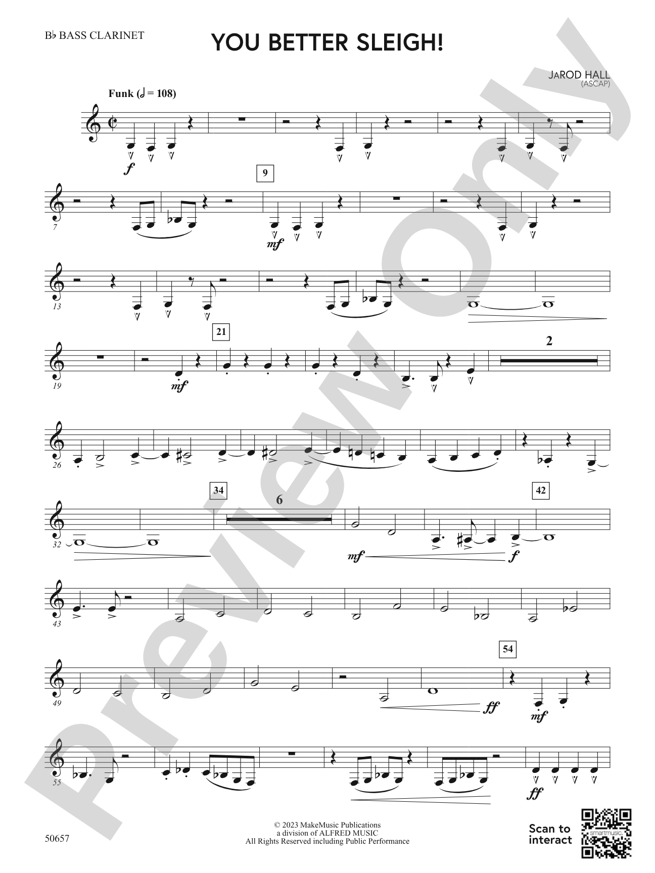 You Better Sleigh!: B-flat Bass Clarinet