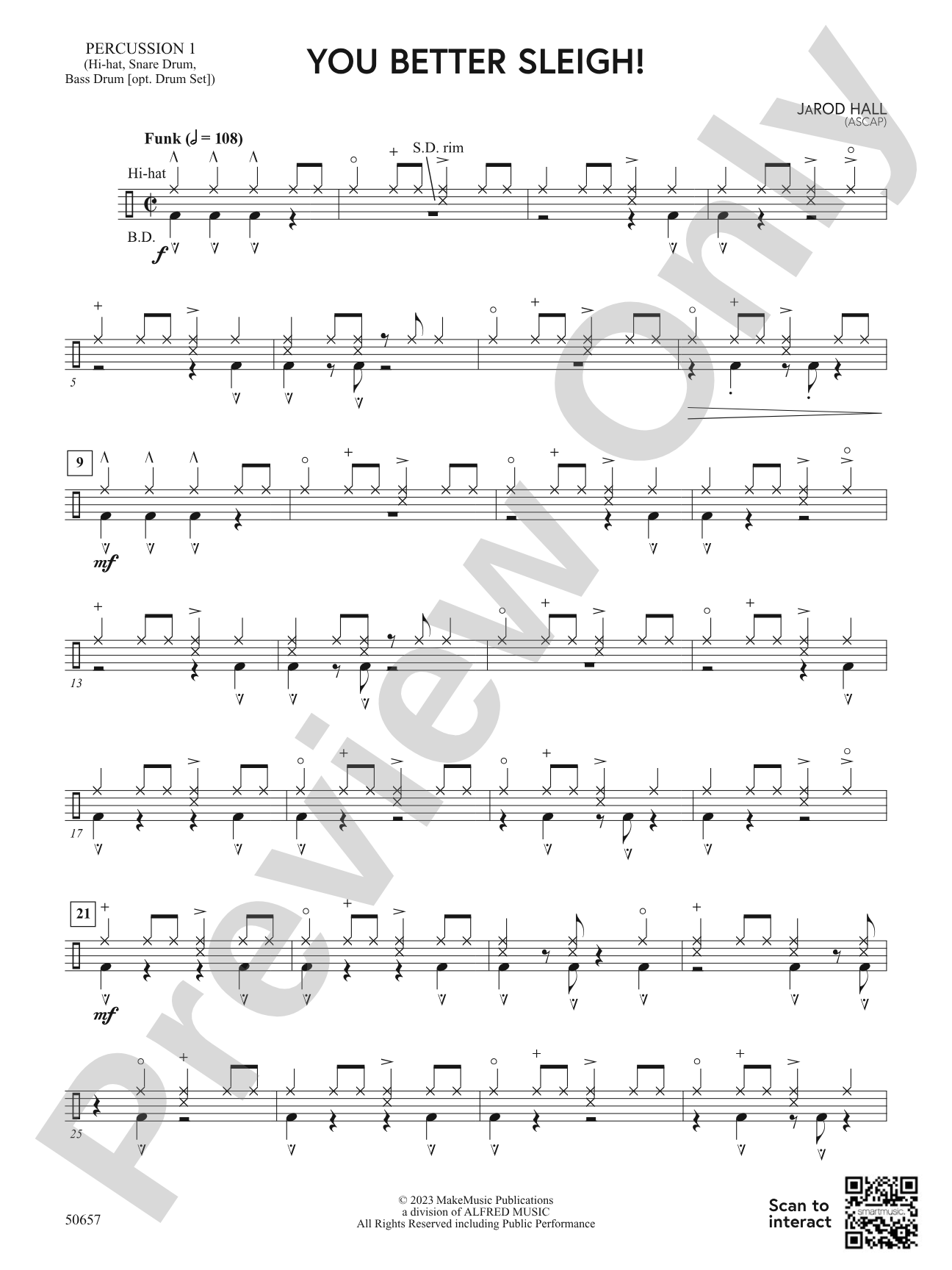You Better Sleigh!: 1st Percussion