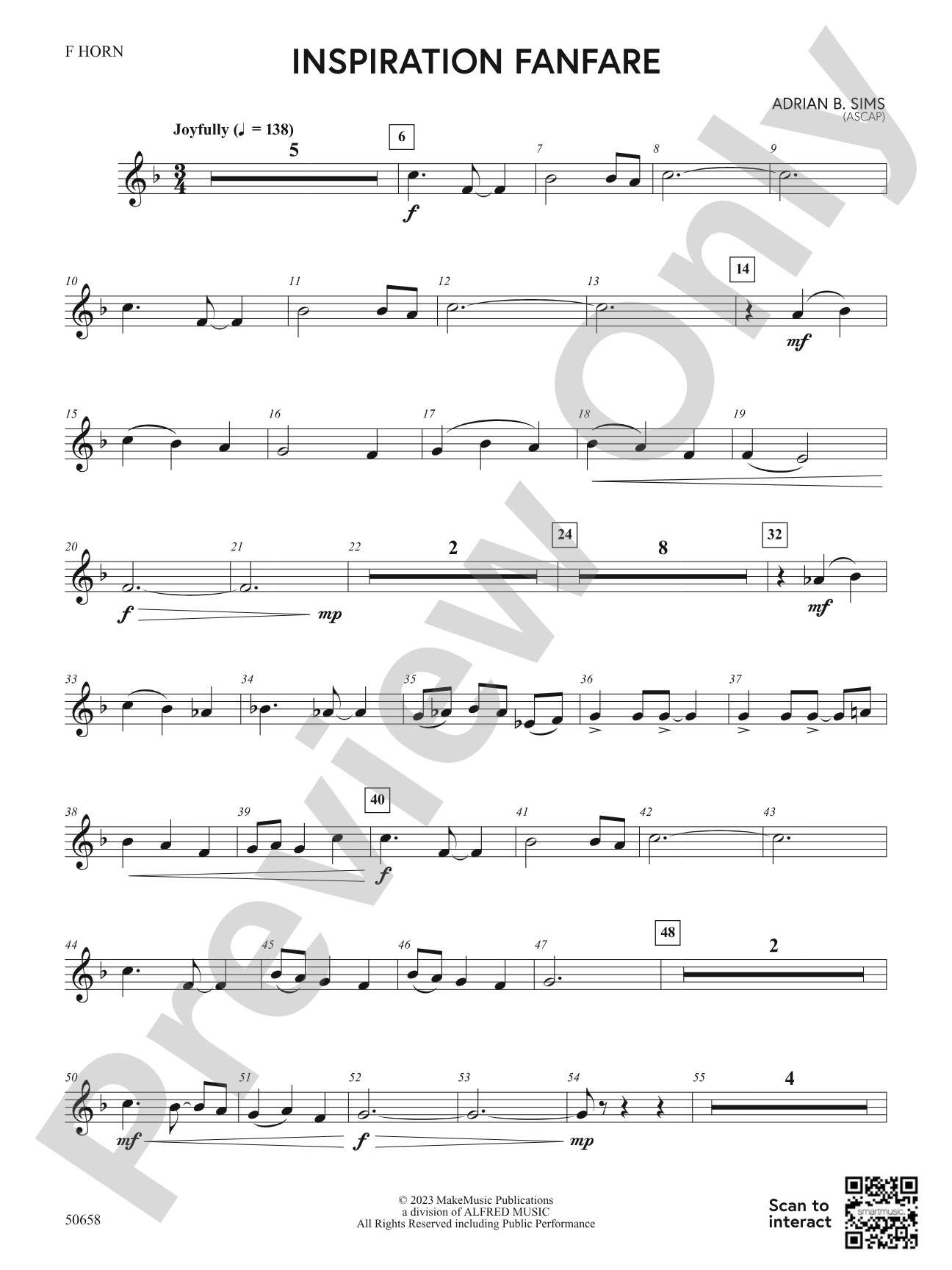 Inspiration Fanfare: 1st F Horn