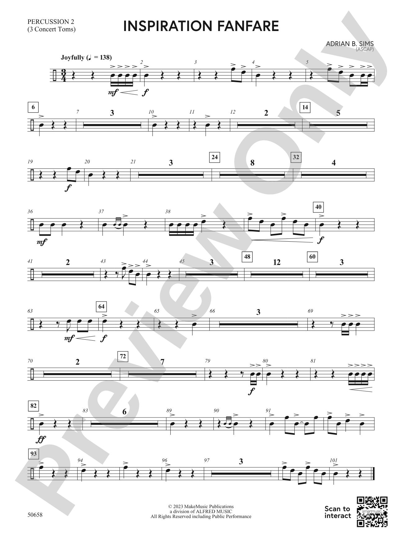 Inspiration Fanfare: 2nd Percussion