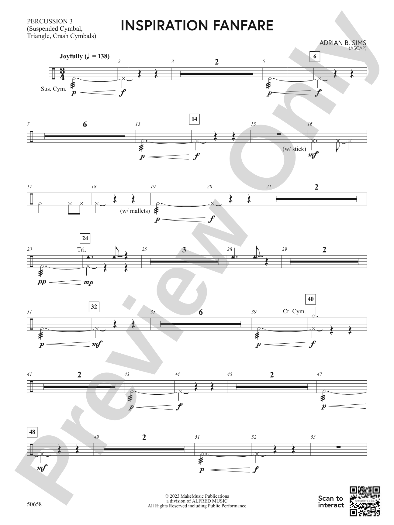 Inspiration Fanfare: 3rd Percussion