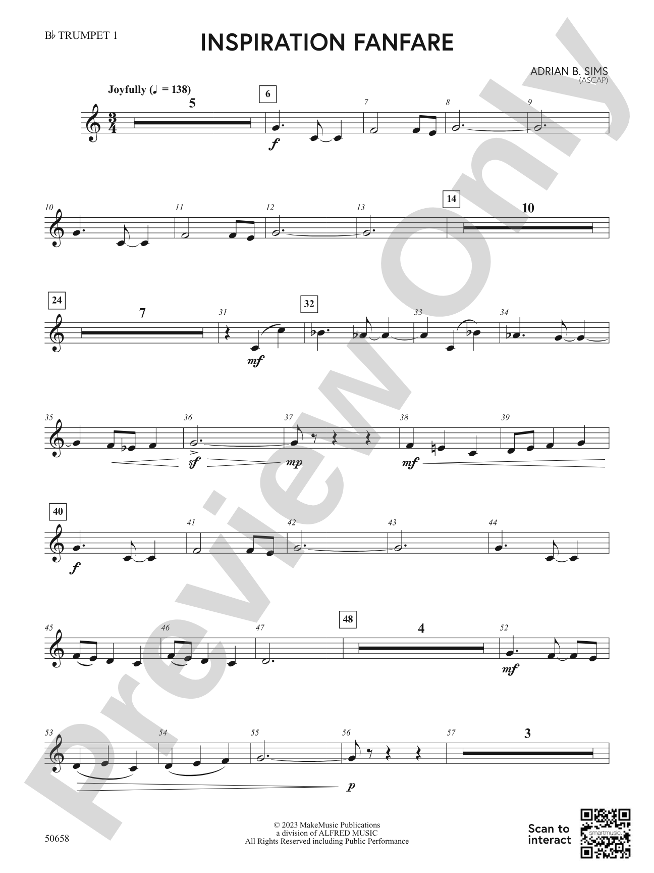 Inspiration Fanfare: 1st B-flat Trumpet