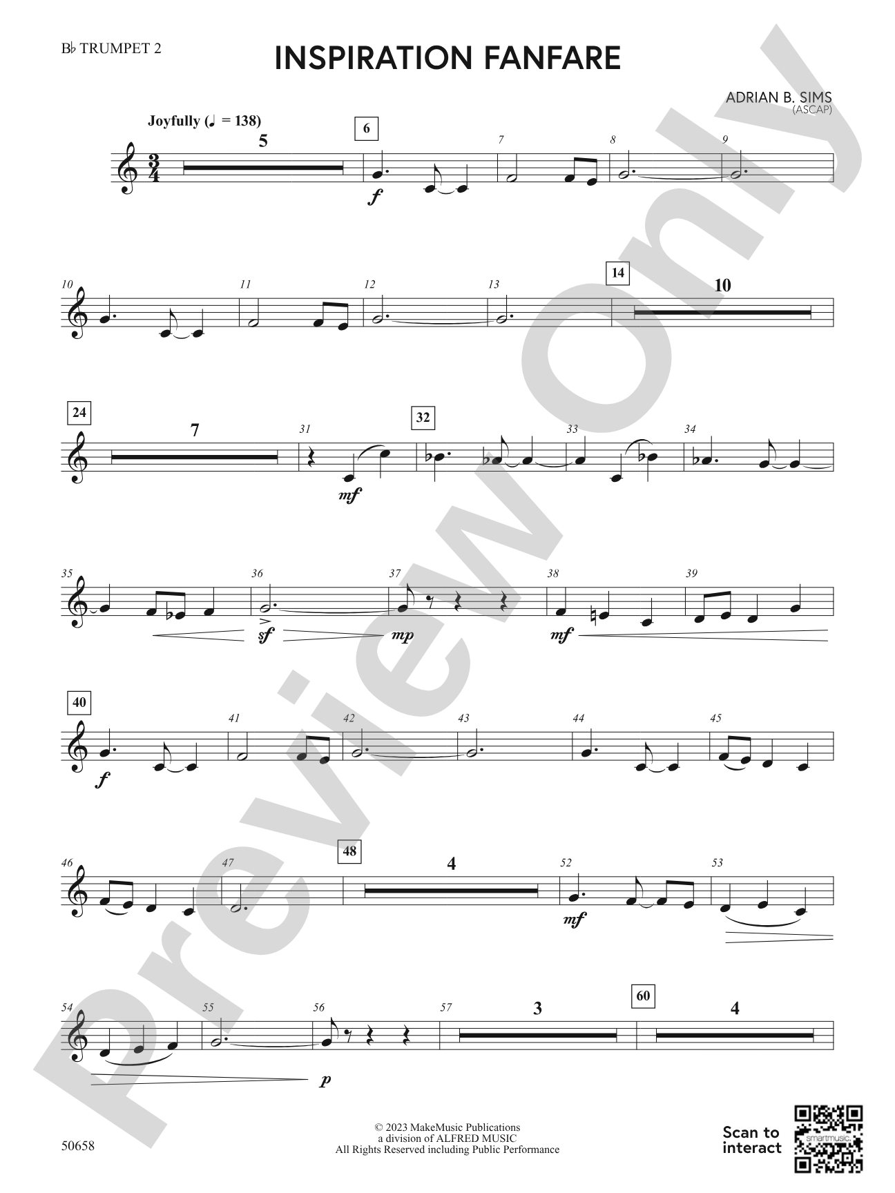 Inspiration Fanfare: 2nd B-flat Trumpet