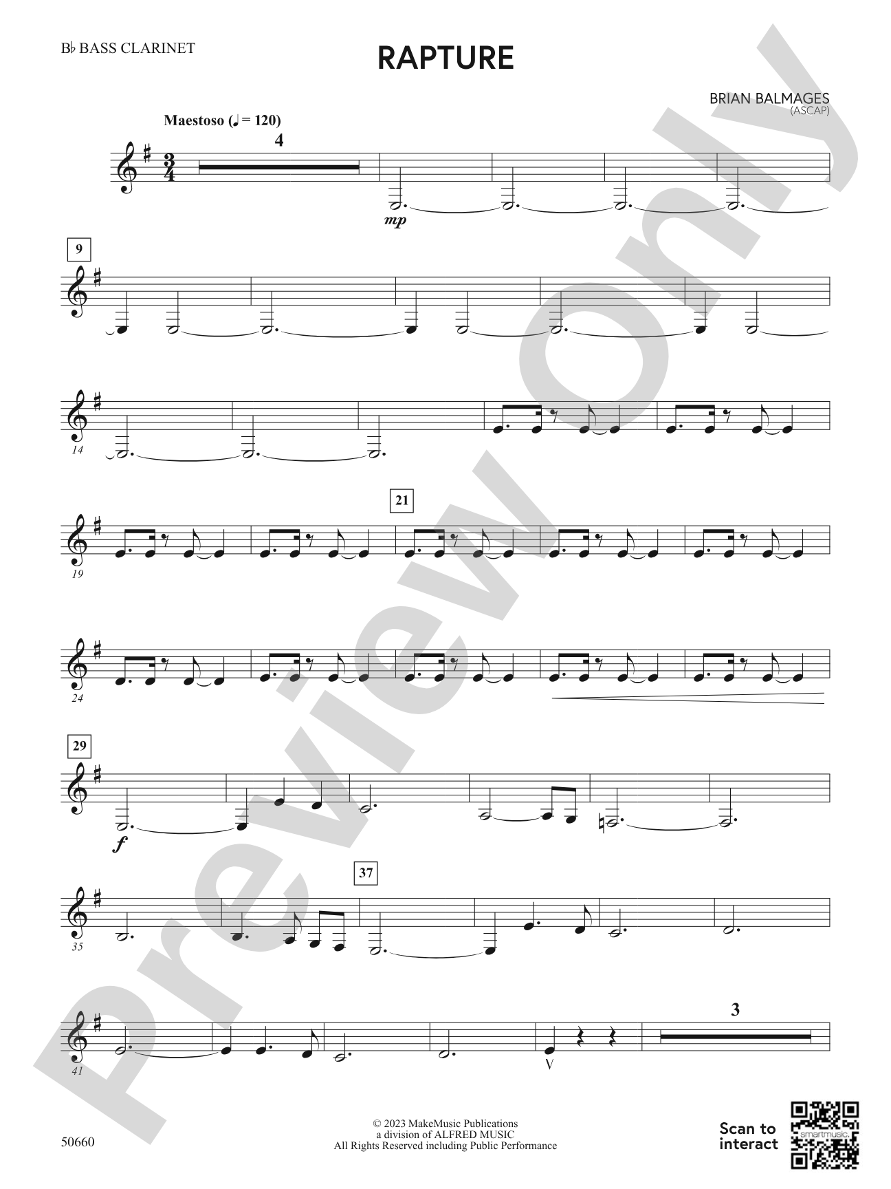 Rapture: B-flat Bass Clarinet