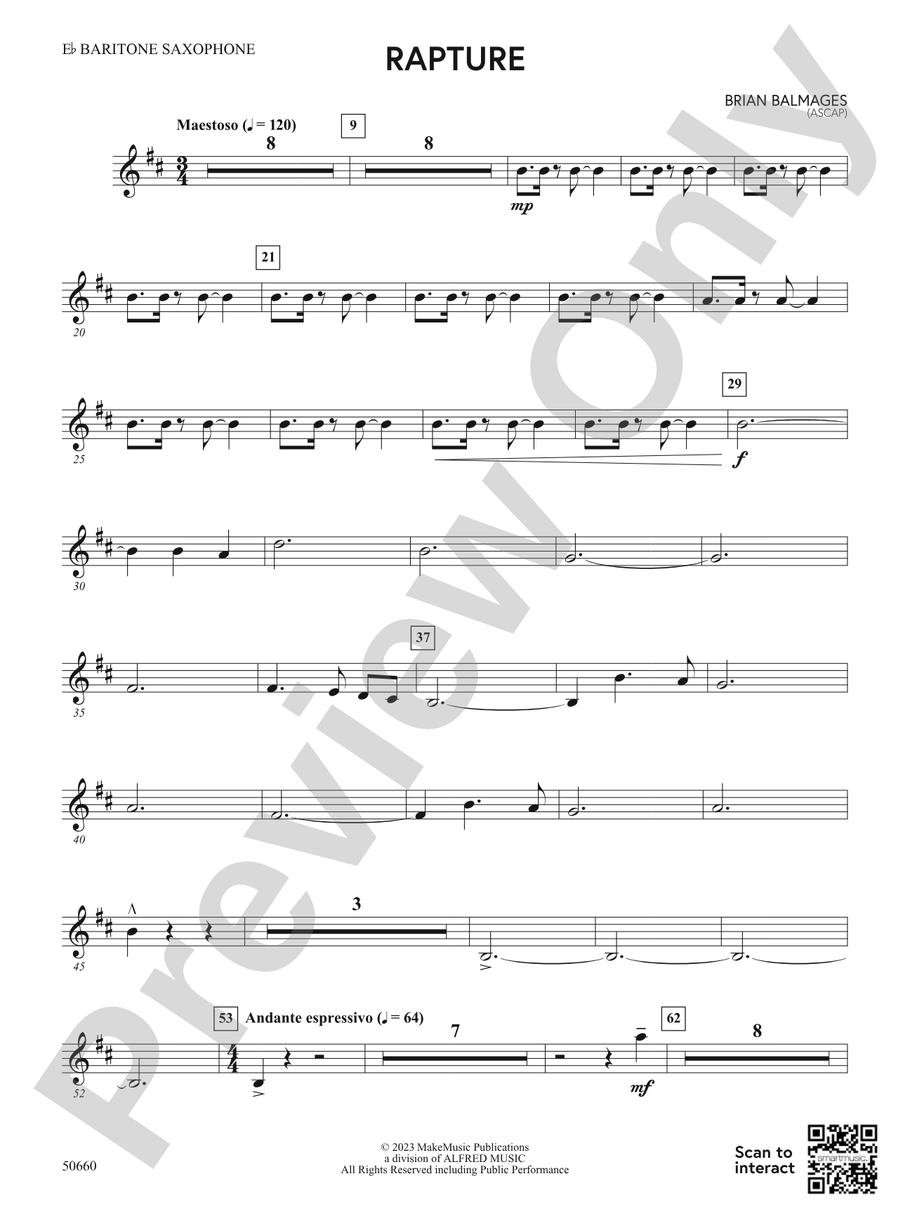 Rapture: E-flat Baritone Saxophone