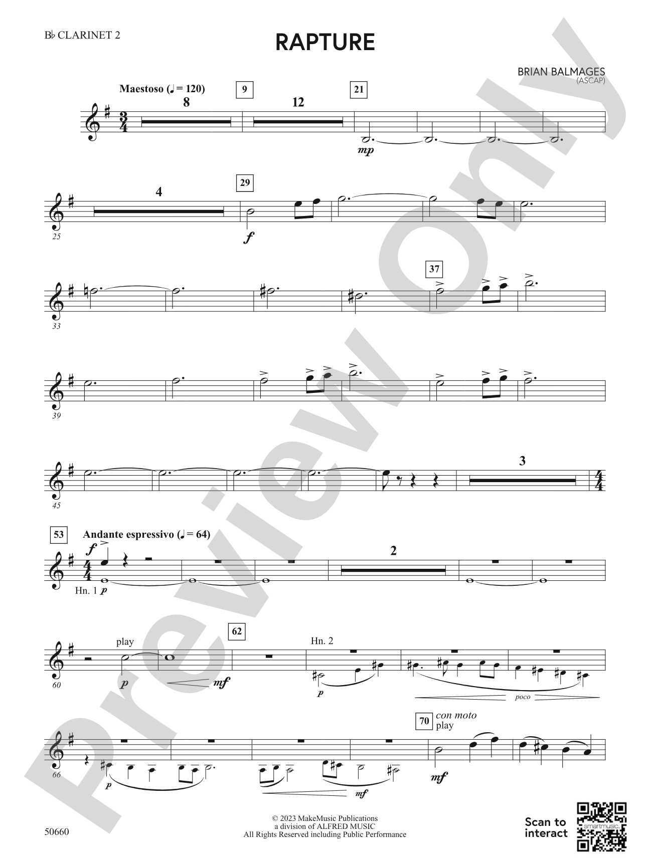Rapture: 2nd B-flat Clarinet