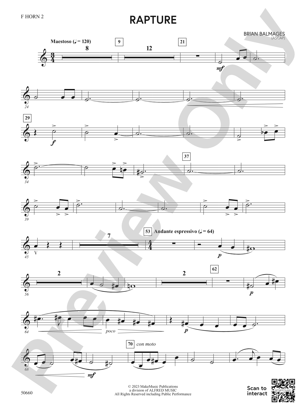 Rapture: 2nd F Horn