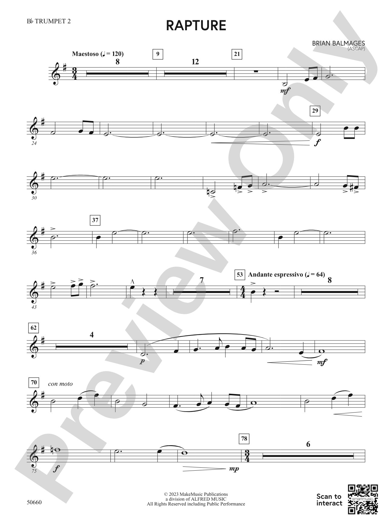 Rapture: 2nd B-flat Trumpet
