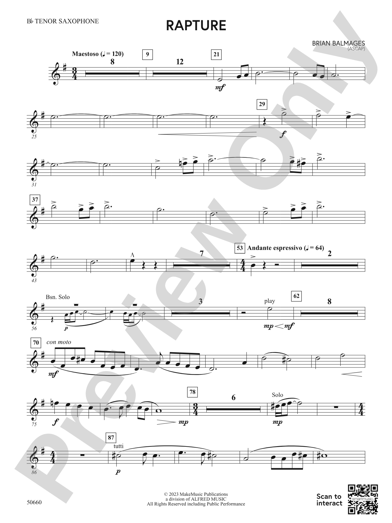 Rapture: B-flat Tenor Saxophone