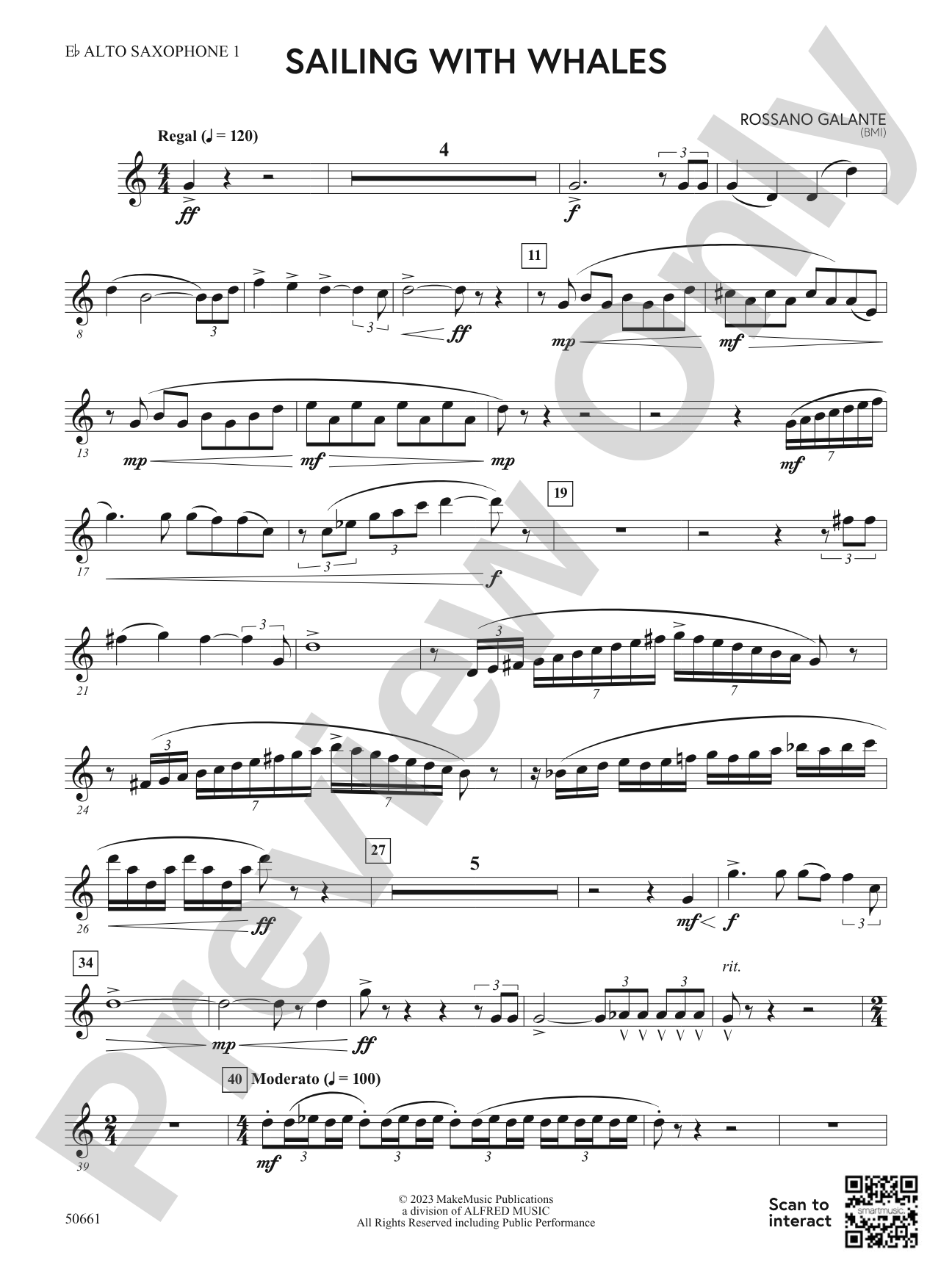Sailing with Whales: E-flat Alto Saxophone