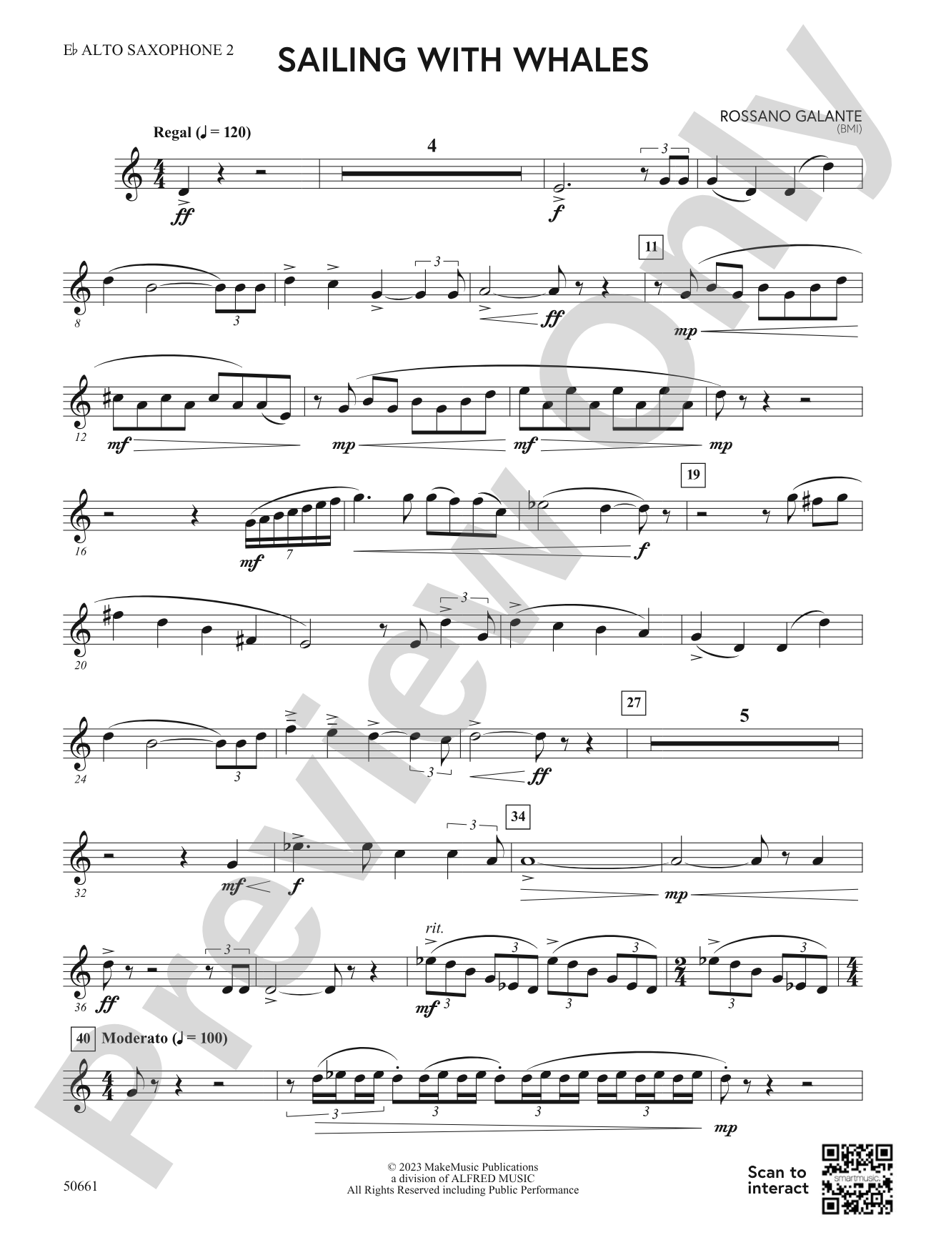 Sailing with Whales: 2nd E-flat Alto Saxophone