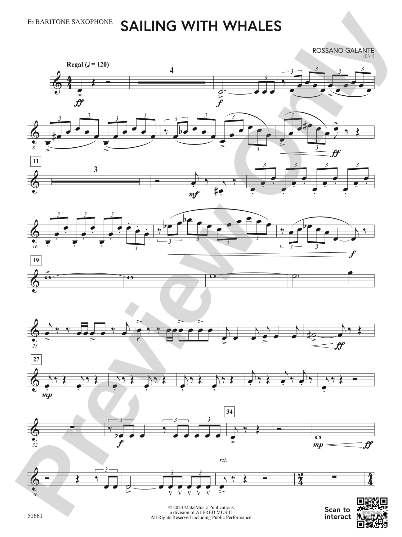 Sailing with Whales: E-flat Baritone Saxophone