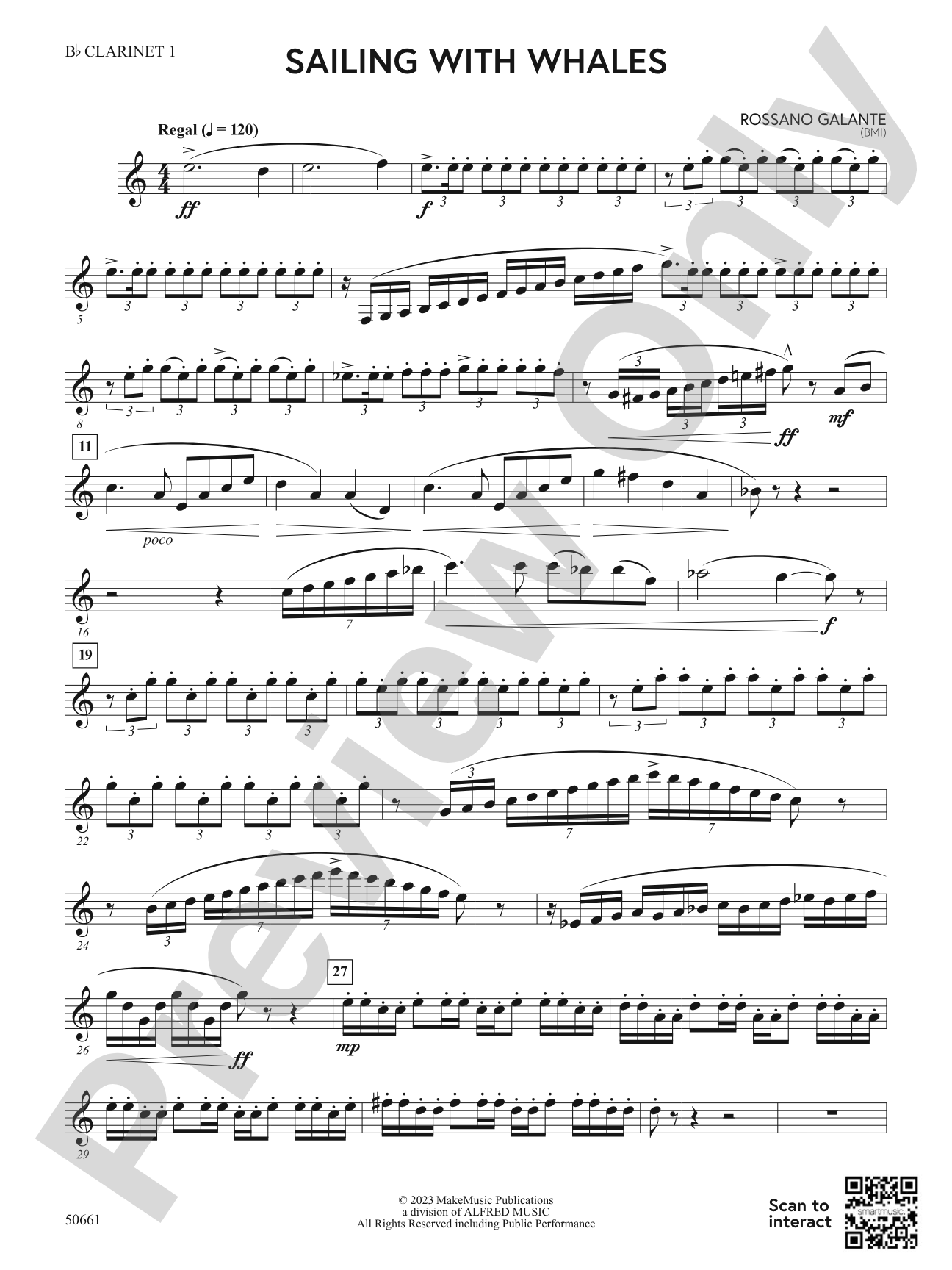 Sailing with Whales: 1st B-flat Clarinet