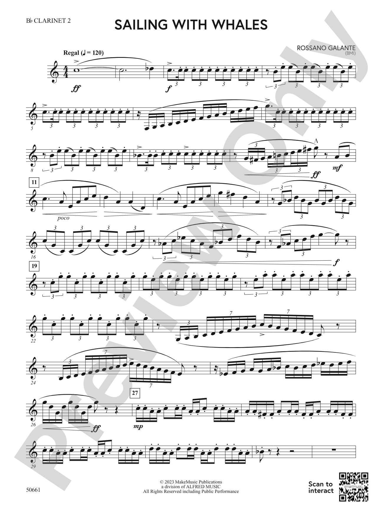 Sailing with Whales: 2nd B-flat Clarinet