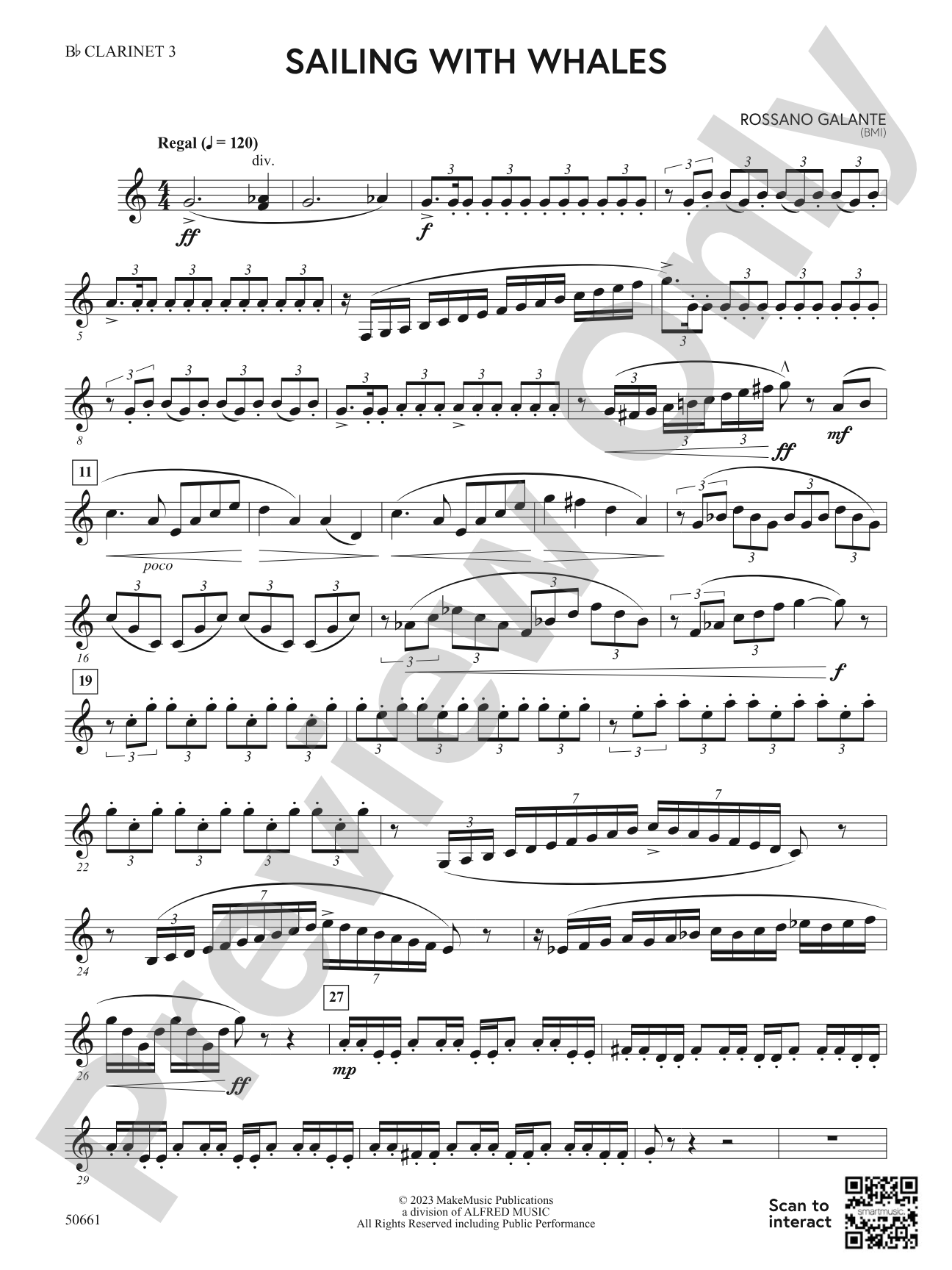 Sailing with Whales: 3rd B-flat Clarinet