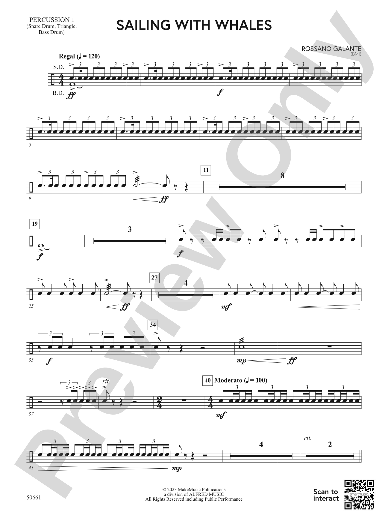 Sailing with Whales: 1st Percussion