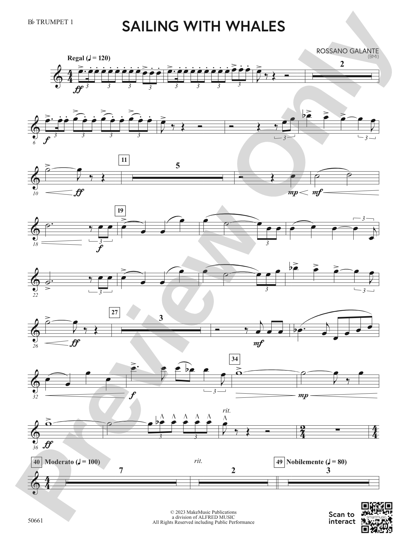 Sailing with Whales: 1st B-flat Trumpet