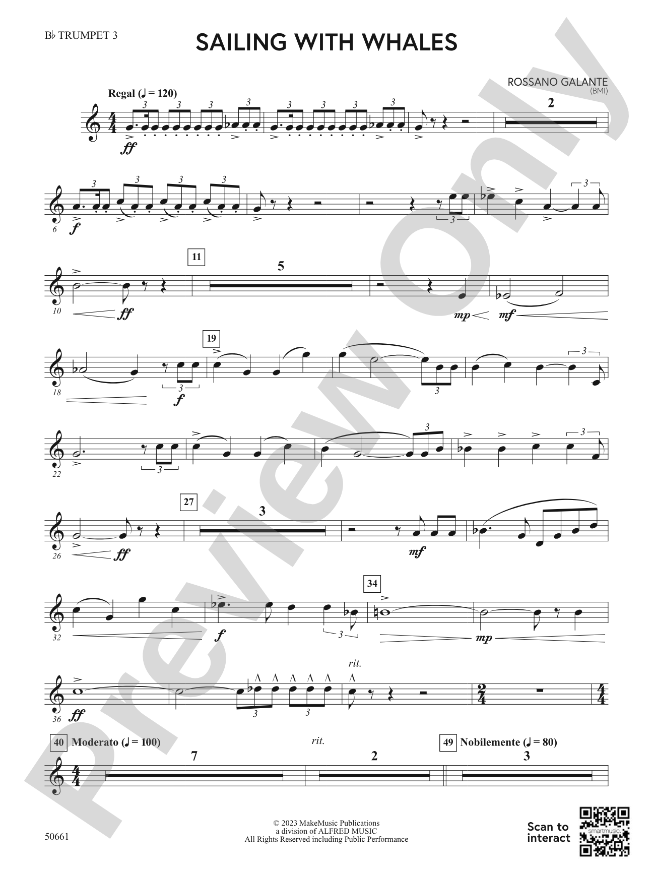 Sailing with Whales: 3rd B-flat Trumpet