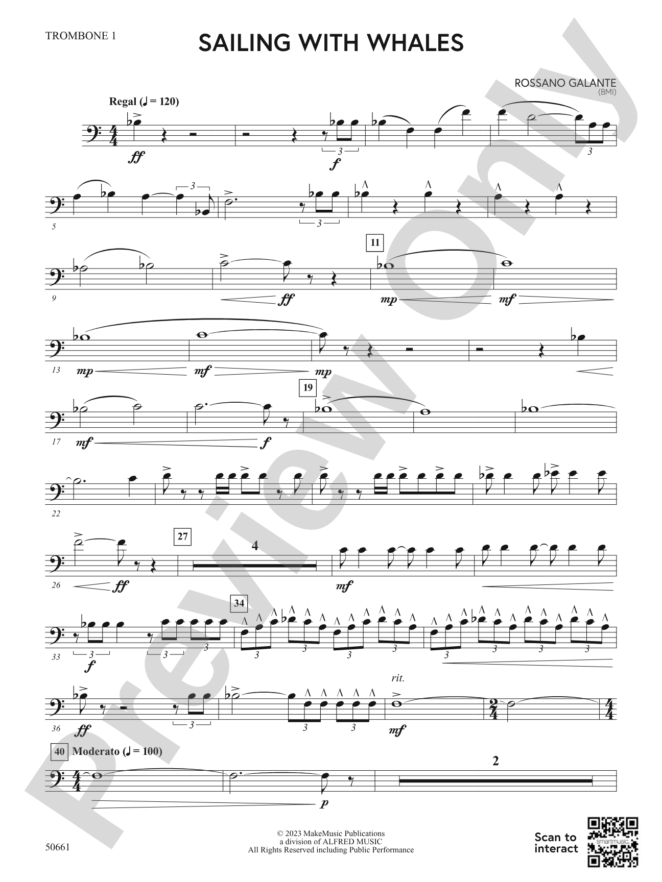 Sailing with Whales: 1st Trombone