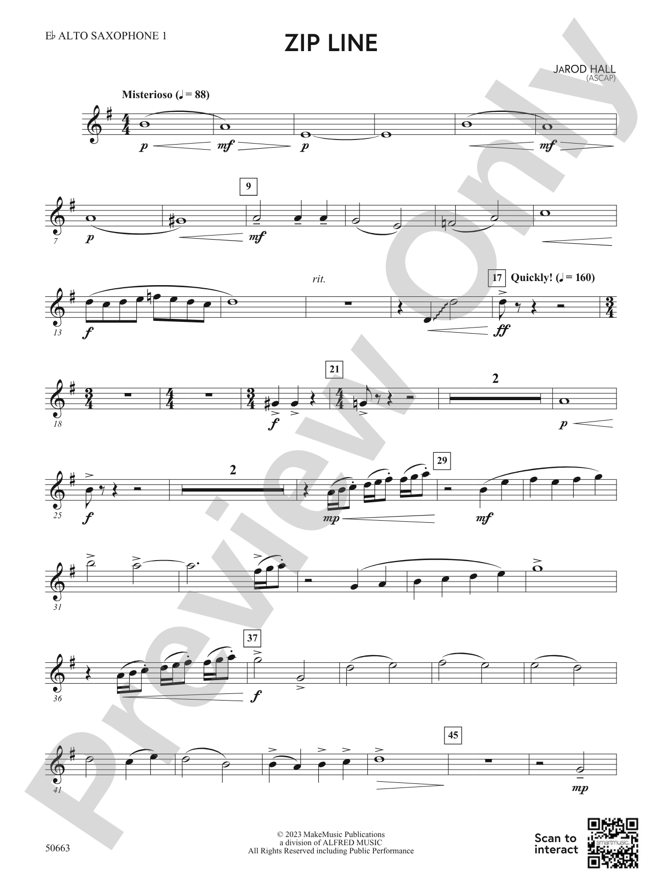 Zip Line: E-flat Alto Saxophone