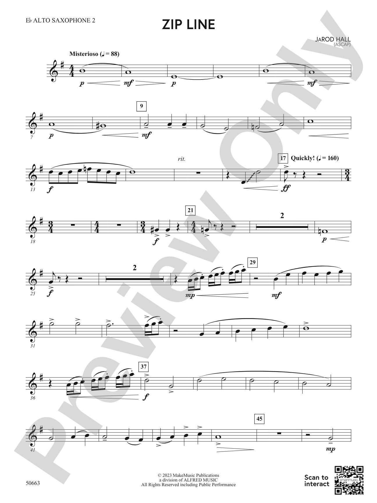 Zip Line: 2nd E-flat Alto Saxophone