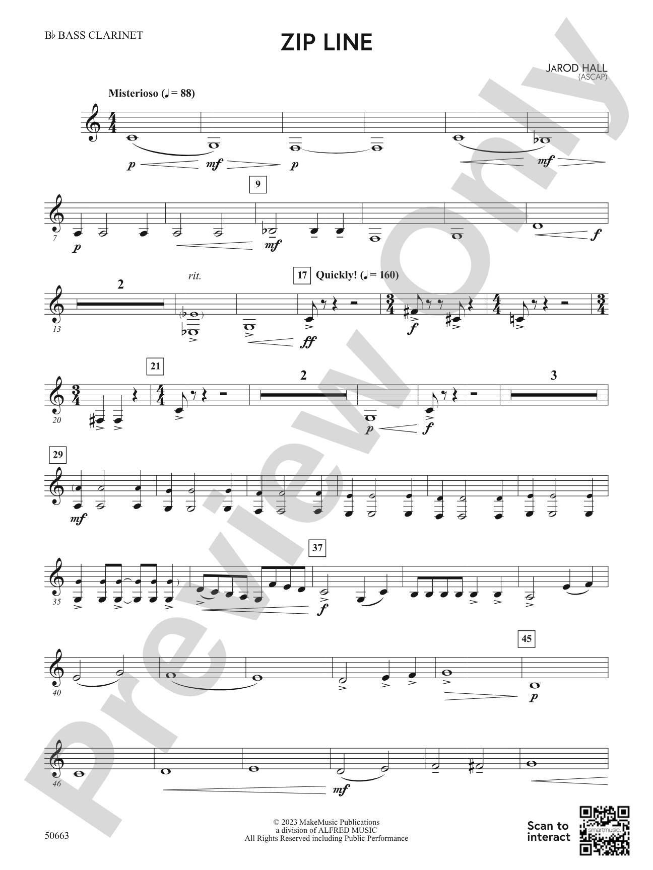 Zip Line: B-flat Bass Clarinet