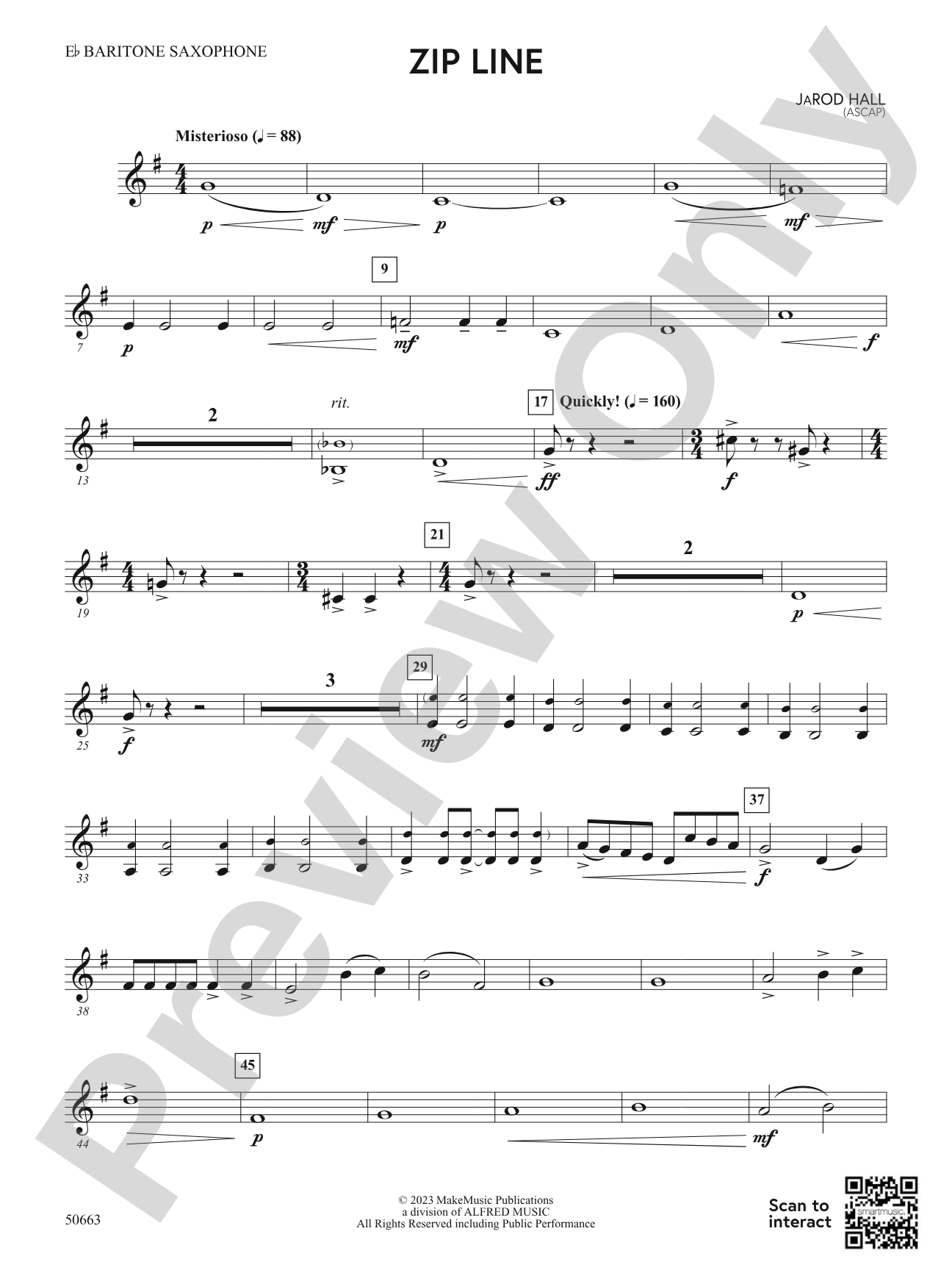 Zip Line: E-flat Baritone Saxophone