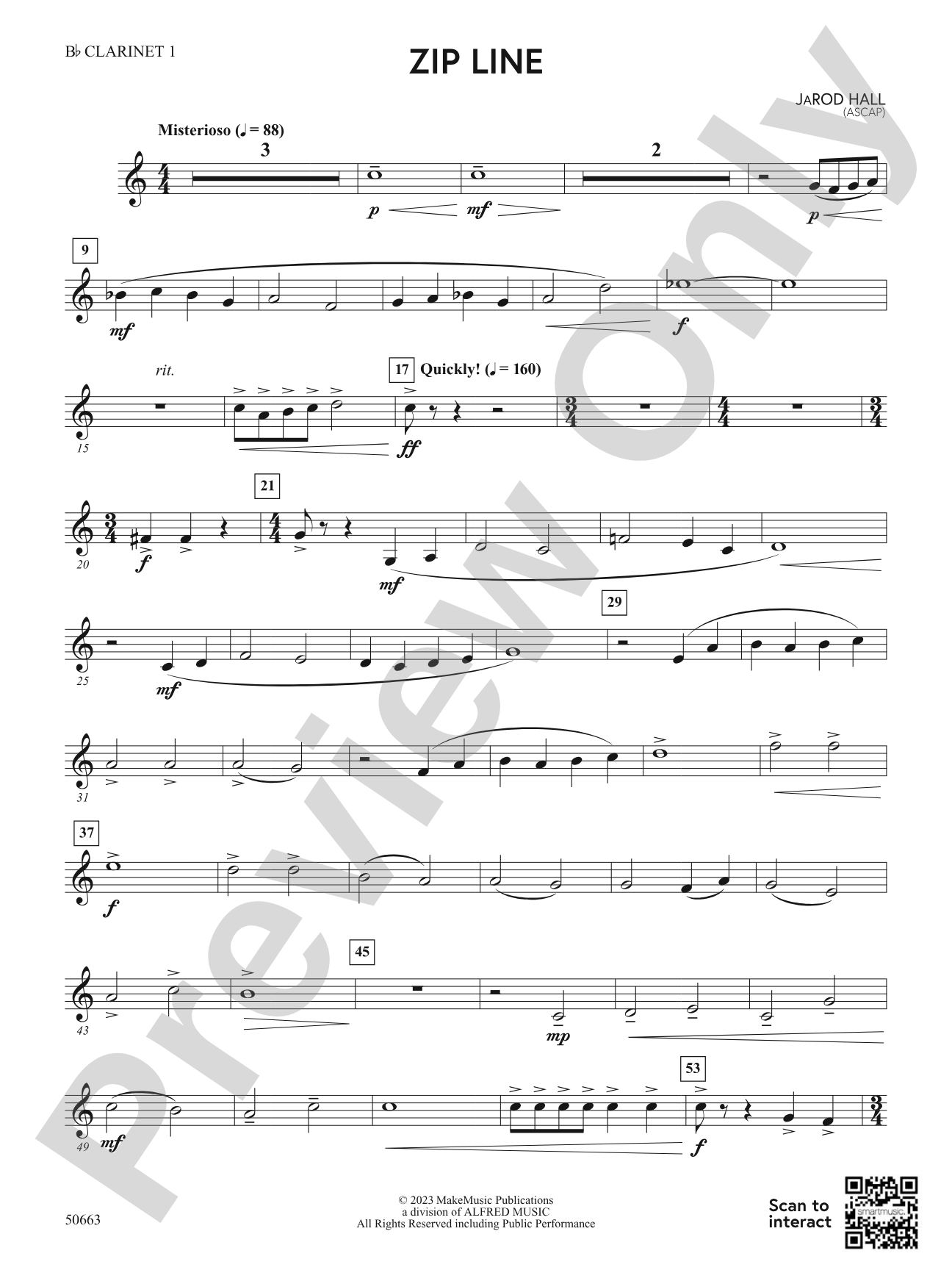 Zip Line: 1st B-flat Clarinet